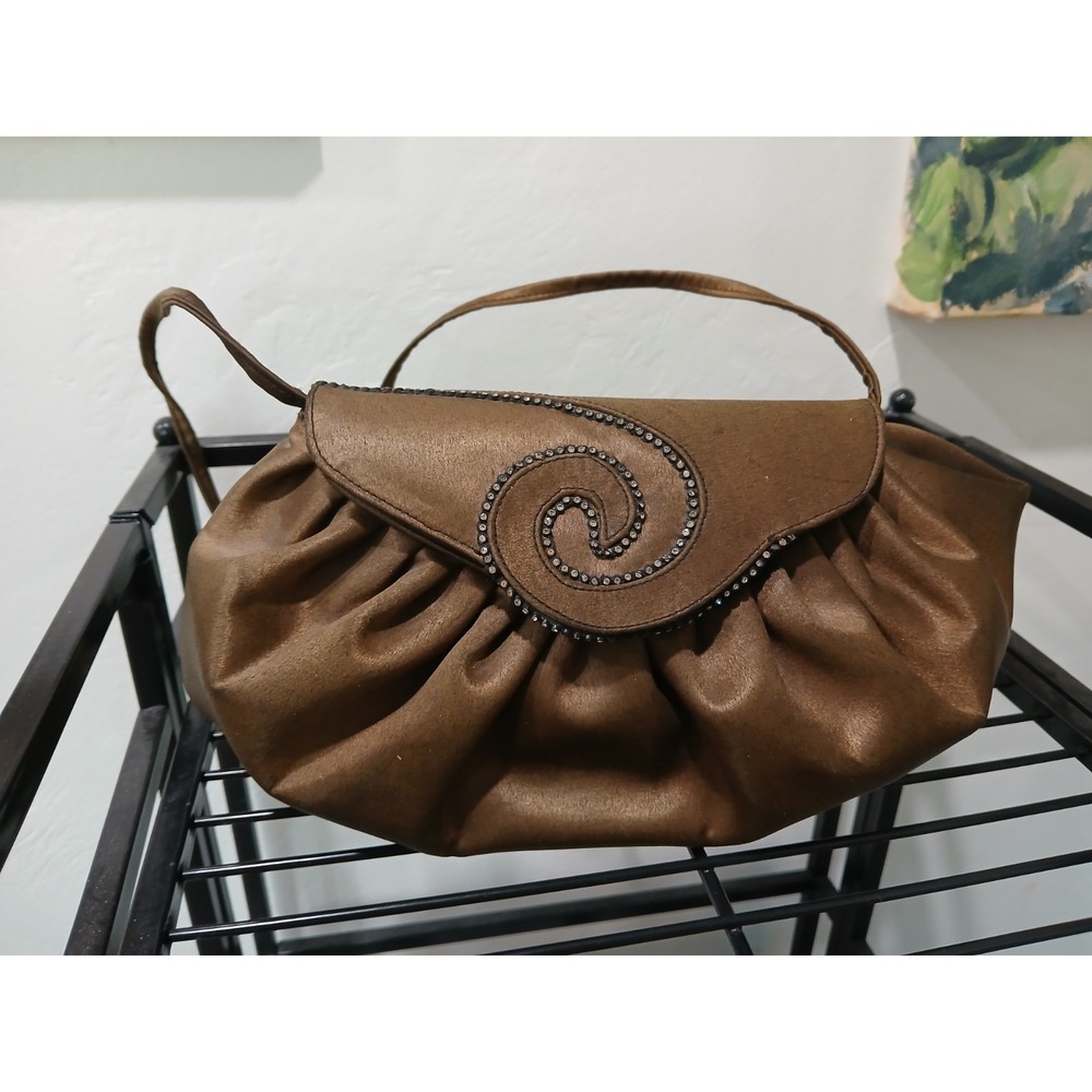 Stuart Weitzman Vintage Olive Evening Bag Crossbody Shoulder Clutch holiday